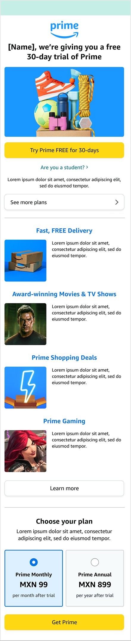Control /prime page design considered