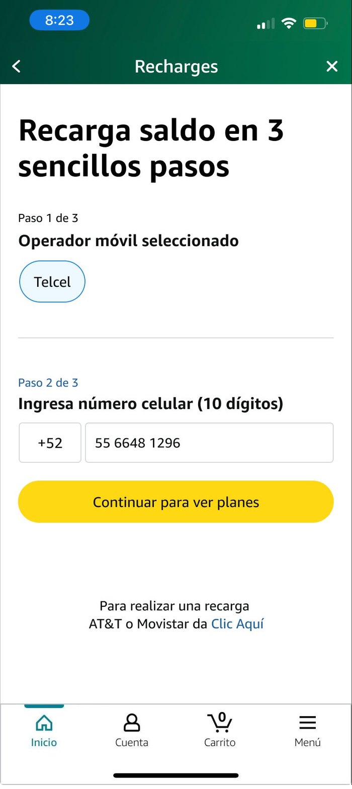MVP — select operator and enter mobile number