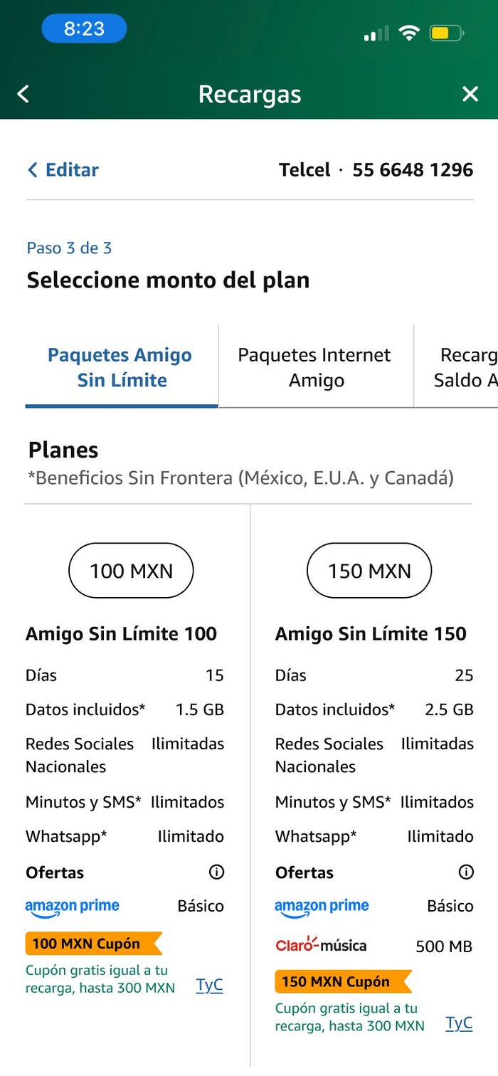 MVP — select plan amount